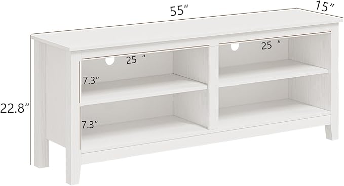 Modern TV Stand for 65 inch TV, Fits 50-65 Inch TVs, 55 Inches W x 15 Inches D - Image 2