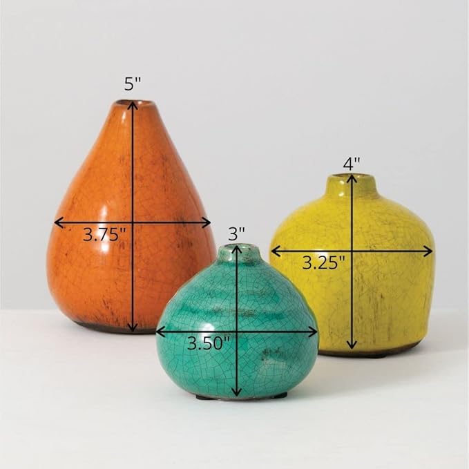 Sullivans Ceramic Vase Set- 3 Small Vases, Rustic Home Décor, Modern - Image 6