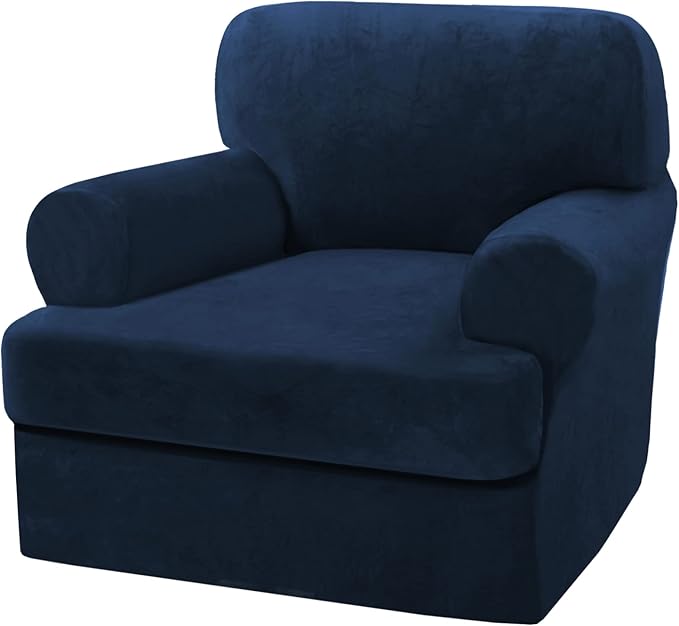 H.VERSAILTEX Sofa Cover 2 Piece T Cushion Armchair Slipcovers Thick Velvet by HVERSAILTEX