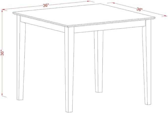 East West Furniture VNQU5-MAH-W 5 Piece Counter Height Pub Set Includes a - Image 3