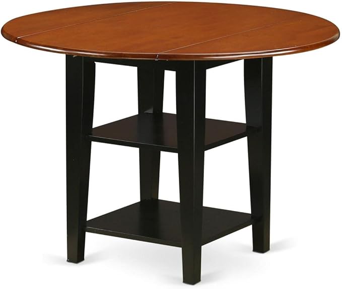 East West Furniture SUNI3-BCH-LC 3 Piece Kitchen Table Set Contains a Round - Image 2