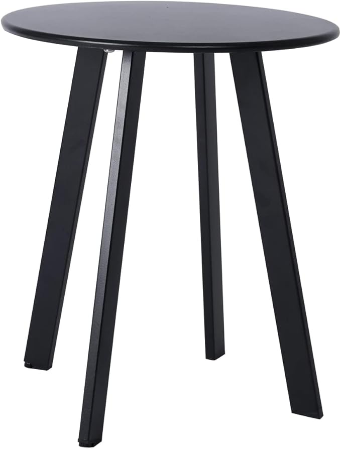 Patio Coffee Table Set of 2, Outdoor Weather Resistant End Table, Round Nesting - Image 8