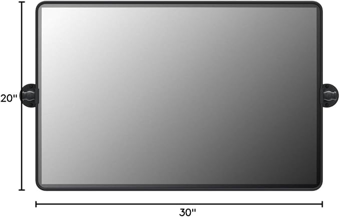 TEHOME 20x33'' Horizontal Farmhouse Black Metal Framed Rounded Pivot Rectangle - Image 8