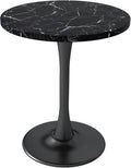 Black Round Table Modern Dining Table Marble Texture Tulip Round Kitchen Table by Kasinali