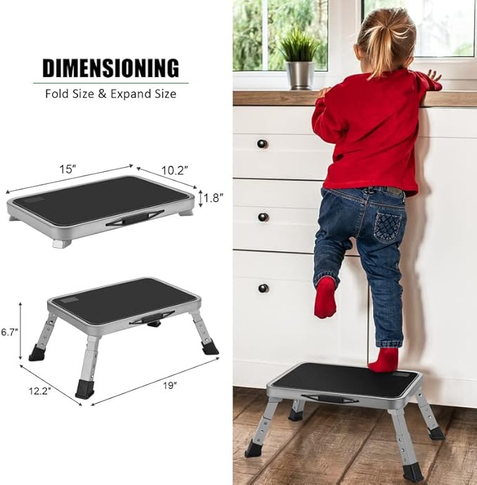 Foldable Step Stool, Adjustable Step Stool - Image 5
