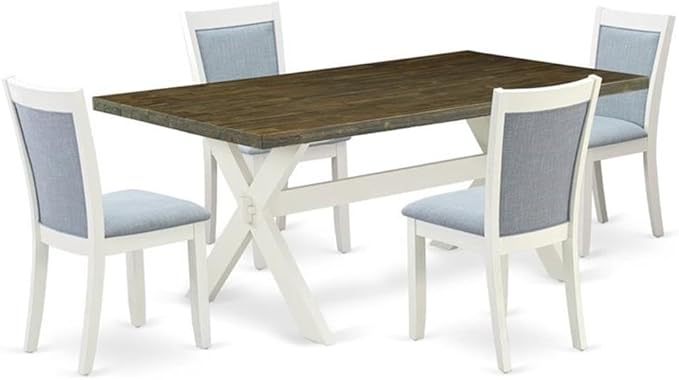 East West Furniture X077MZ015-5 5 Piece Dining Room Table Set Includes a by EastWestFurniture
