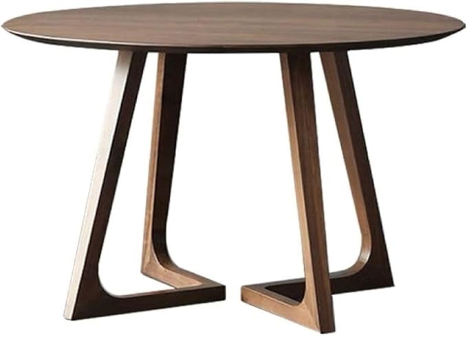 Round Rubber Solid Wood Dining Table by XOXUXOA