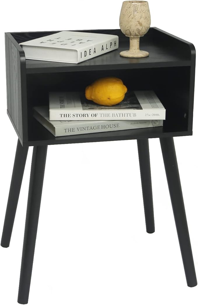 MaxSmeo Nightstand, Mid Century Modern Side Table Bedroom by MaxSmeo