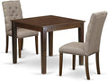 East West Furniture OXEL3-MAH-16 3 Piece Dining Set Contains a Square Dining by EastWestFurniture