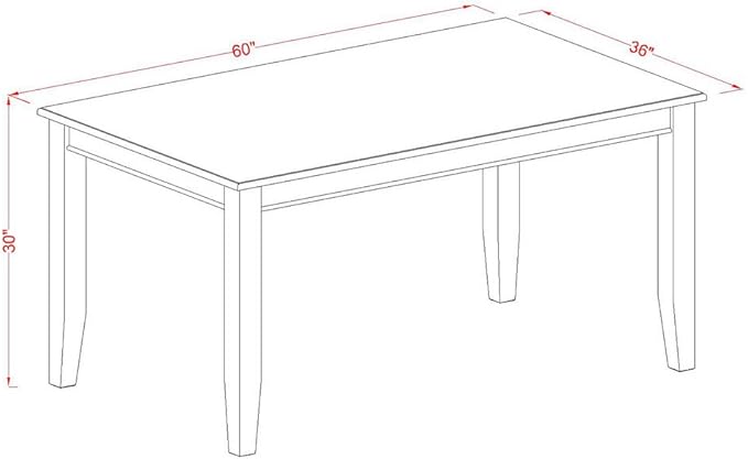 East West Furniture CAML7-MAH-LC 7 Piece Dining Room Table Set Consist of a - Image 7