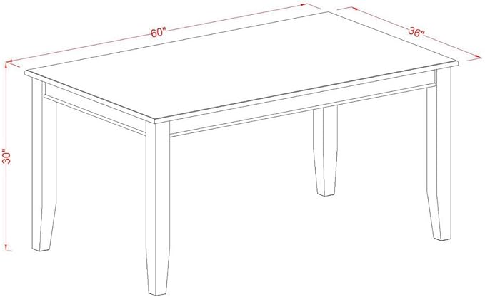 East West Furniture DUCL5-BLK-C 5 Piece Kitchen Table & Chairs Set Includes a - Image 11