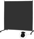 MAYOLIAH Large Single Panel Room Divider on Wheels, 71”W x 75”H Rolling Privacy by MayoliahHome