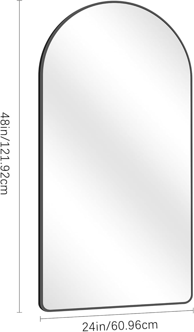 FORBATH Arched Mirror 24x48 Inch, Hanging or Leaning Against Wall - Image 8