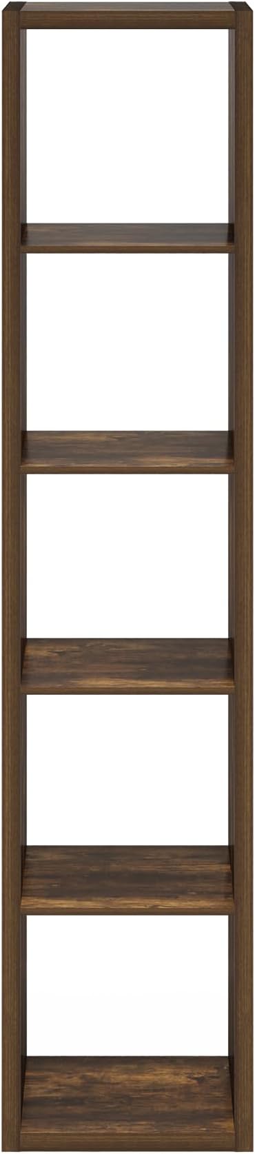 Furinno Cubicle Open Back Decorative Verticle Cube Storage Organizer, Amber Pine - Image 9