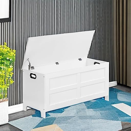 Storage Chest, 39.4” Large Toy Chest, Entryway Storage Trunk, Storage Bench - Image 5