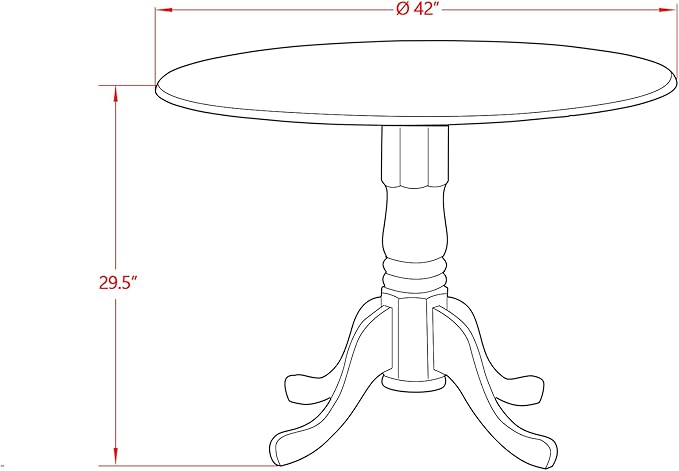 East West Furniture DMAB5-MAH-18 5 Piece Modern Dining Table Set Includes a - Image 11