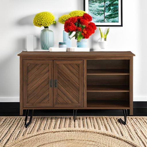 Walker Edison Modern Wood Grooved Buffet Sideboard - Image 5