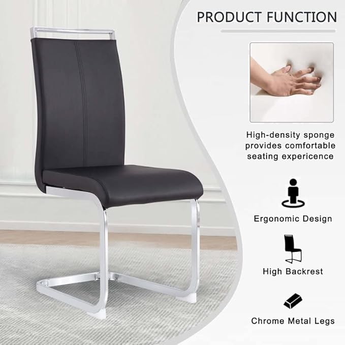 Dining Chairs Set, Kitchen Modern Metal Chairs - Image 7