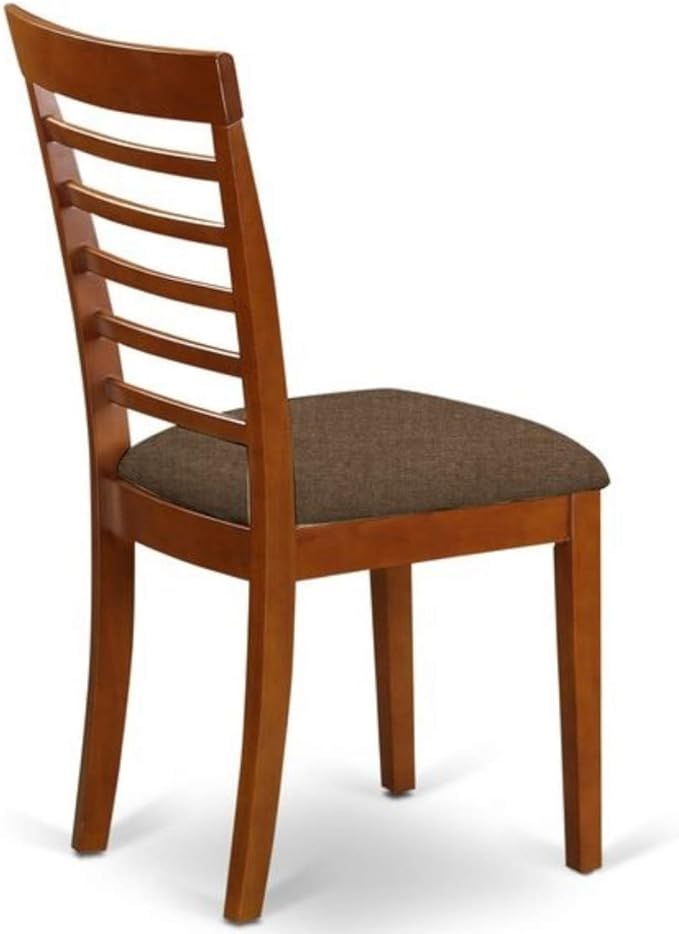 East West Furniture DLML5-SBR-C 5 Piece Dinette Set - Image 6