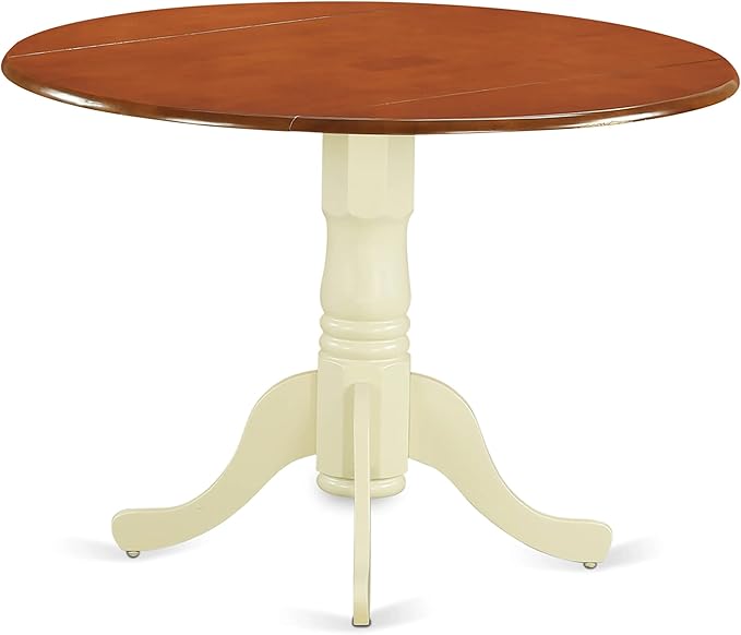 East West Furniture DLQU5-BMK-W 5 Piece Dining Table Set - Image 4