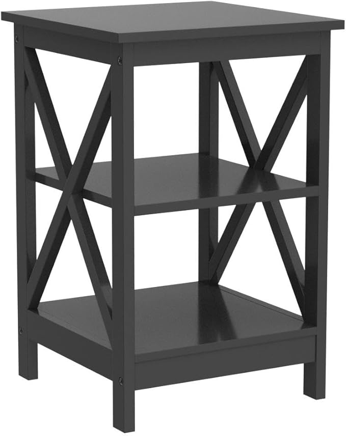 Yaheetech Black End Table Set of 2, Easy Assembly - Image 4