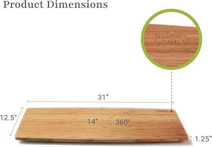 Prosumer's Choice Bamboo TV Swivel Stand - Image 3