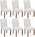 Kitchen Chairs Set of 6 Modern Upholstered Fabric Seat by Unknown