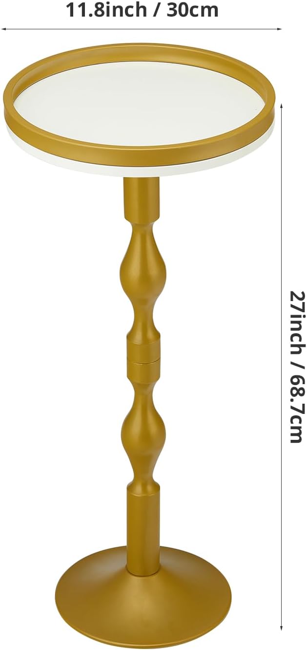 Small Round Drink Table, Pedestal Tables, Small Round Side Table - Image 3