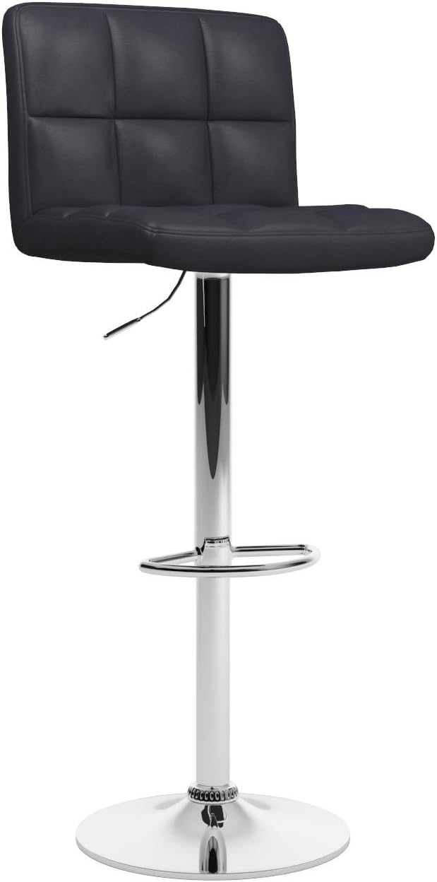 Roundhill Furniture 2 Swivel Elegant PU Leather Modern Adjustable Hydraulic - Image 4