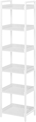 Rolanstar Bookshelf, 6-Tier Storage Rack, Narrow Corner Bookshelf, Display by Rolanstar