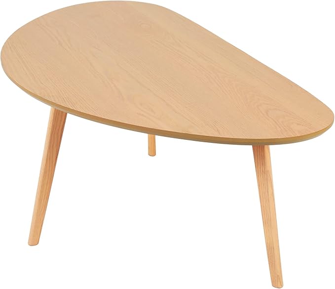 FIRMINANA Mid Century Modern Coffee Table, Large Oval Shape - Image 5