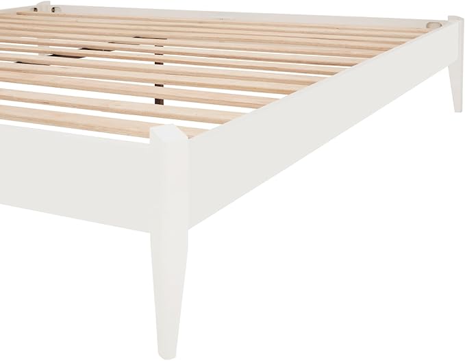 Bme Dinkee Signature Ivory White Queen Bed Frame Without Headboard - Image 9