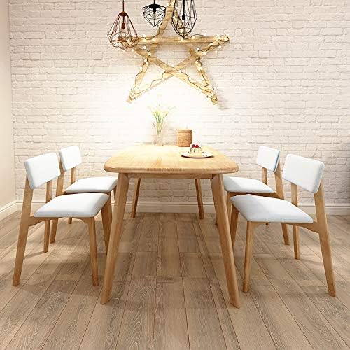 WoodShine Mid Century Modern Real Solid Wood Dining Table, Working Desk - Image 8