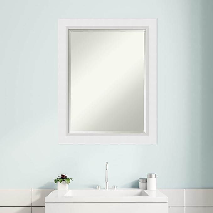 Amanti Art White Bathroom Mirror - Image 6