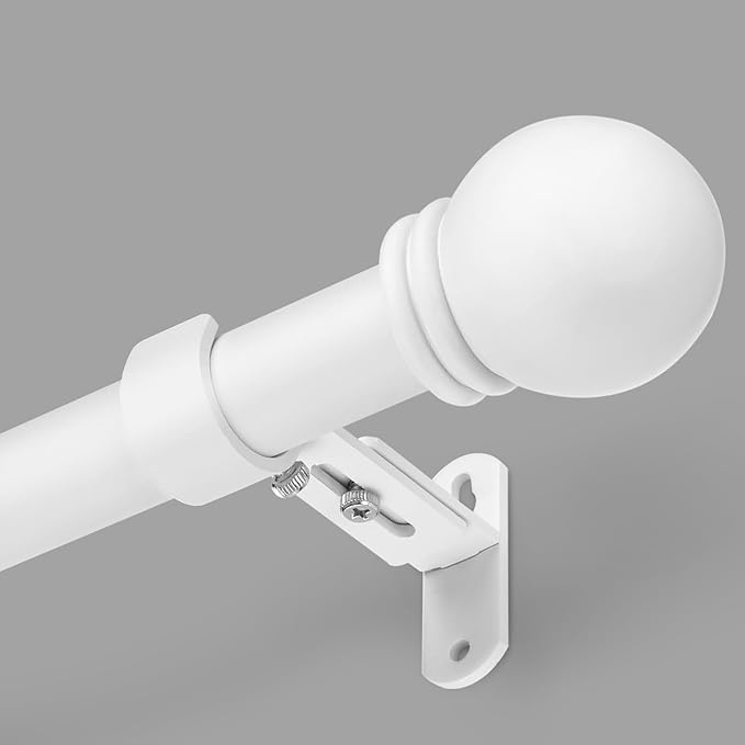 Curtain Rods for Windows 16 to 92 Inches, Curtain Rod Max Adjustable Length of by AMZSEVEN