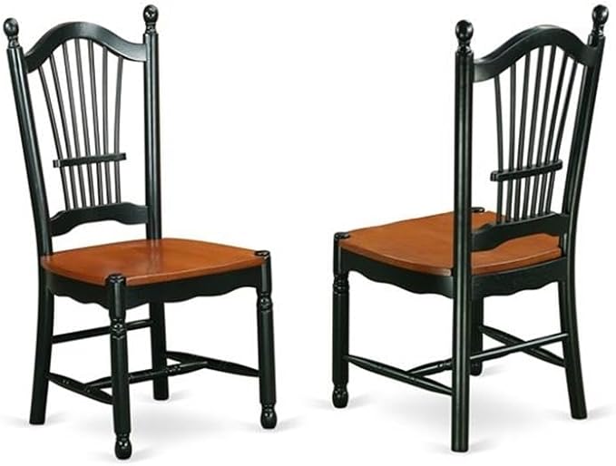 East West Furniture DOVE5-BCH-W 5 Piece Kitchen Table & Chairs Set Includes a - Image 4