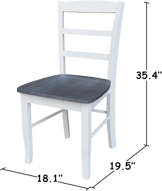 IC International Concepts Set of Two Madrid Ladderback Dining Chairs - Image 3