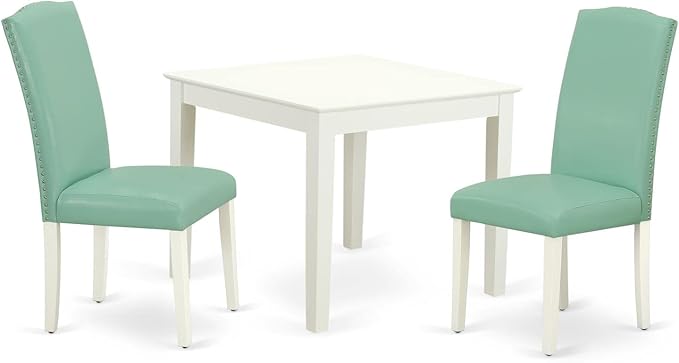 East West Furniture OXEN3-LWH-57 3 Piece Dinette Set by EastWestFurniture