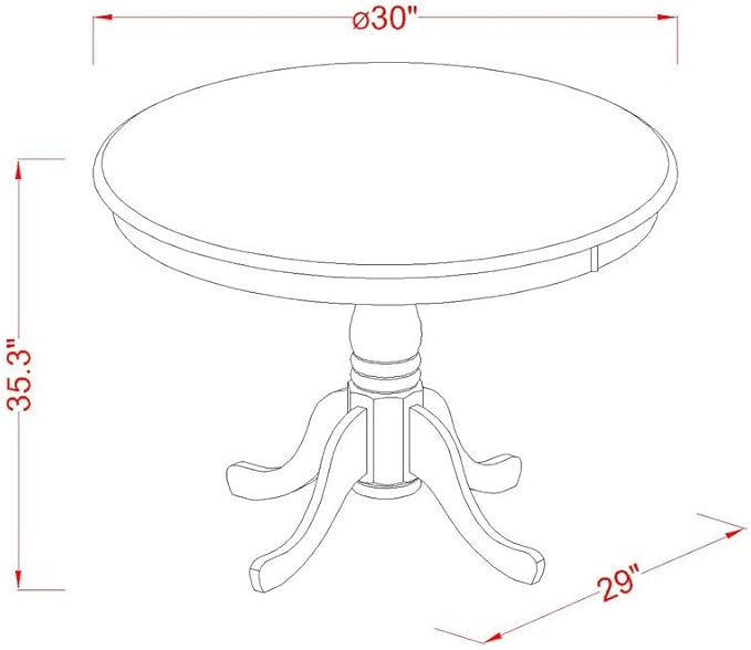 East West Furniture EDVN5-WHI-C 5 Piece Counter Height Dining Table Set - Image 5