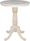 IC International Concepts 30" Round Top Pedestal Table, Counter Height-34.9" by InternationalConcepts