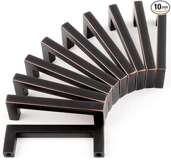 KOOFIZO Oil Rubbed Bronze Cabinet Pulls Bronze Cabinet Handles, 10 Pack 3 Inch by Koofizo