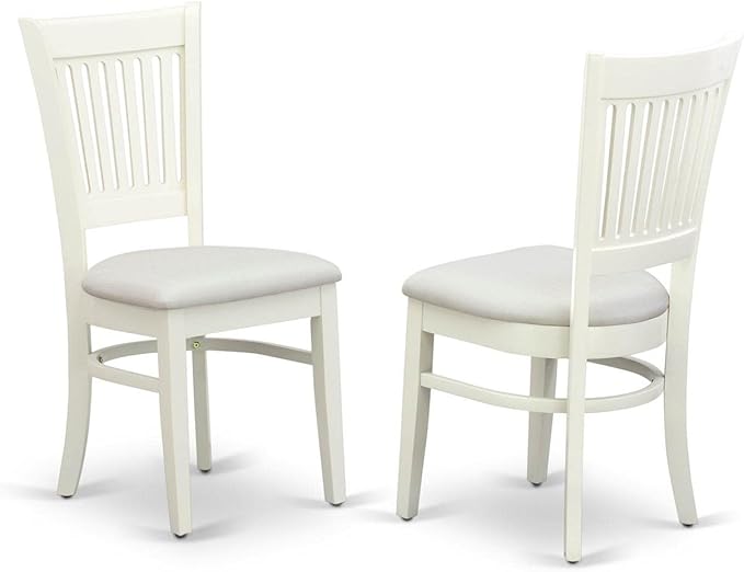 East West Furniture DLVA3-LWH-C 3 Piece Modern Dining Table Set Contains a - Image 3