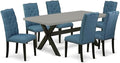 East West Furniture X697EL121-7 7 Piece Dining Table Set Consist of a Rectangle by EastWestFurniture