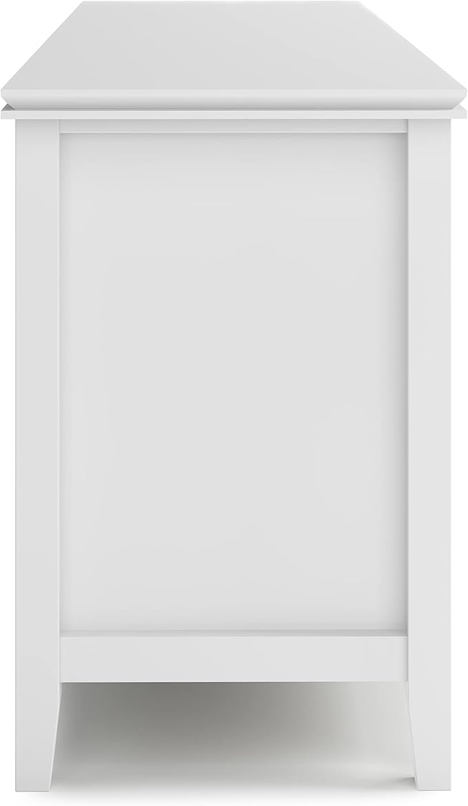 SIMPLIHOME Artisan SOLID WOOD 72 Inch Wide Contemporary TV Media Stand in White - Image 6