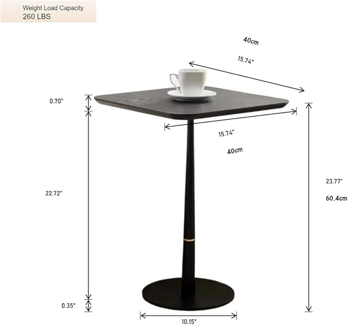 Small Side Table for Small Spaces Living Room, Tall End Side Table for Sofa - Image 2