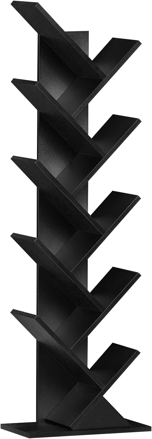 10 Tier Tree Book Shelf, Floor Standing Wood Bookshelf by SHEEPAM