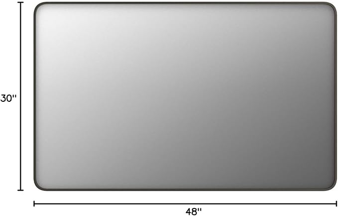 48x30 Bronze Bathroom Mirror for Wall, Brushed Bronze Metal Framed Bathroom - Image 7