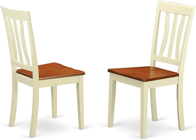 East West Furniture ANTI5-WHI-W 5 Piece Modern Dining Table Set Includes a - Image 3