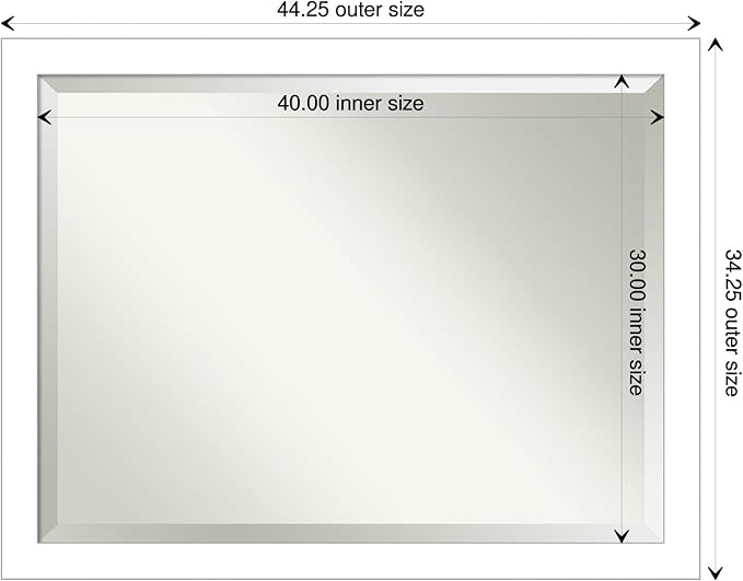 Amanti Art White Bathroom Mirror - Image 4