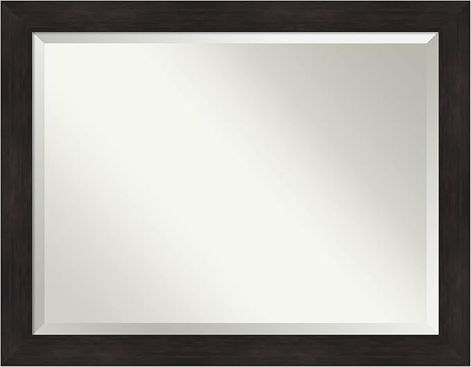 Amanti Art Brown Wall Mirror 36x46 Furniture Espresso Rectangle Bathroom Mirror by AmantiArt